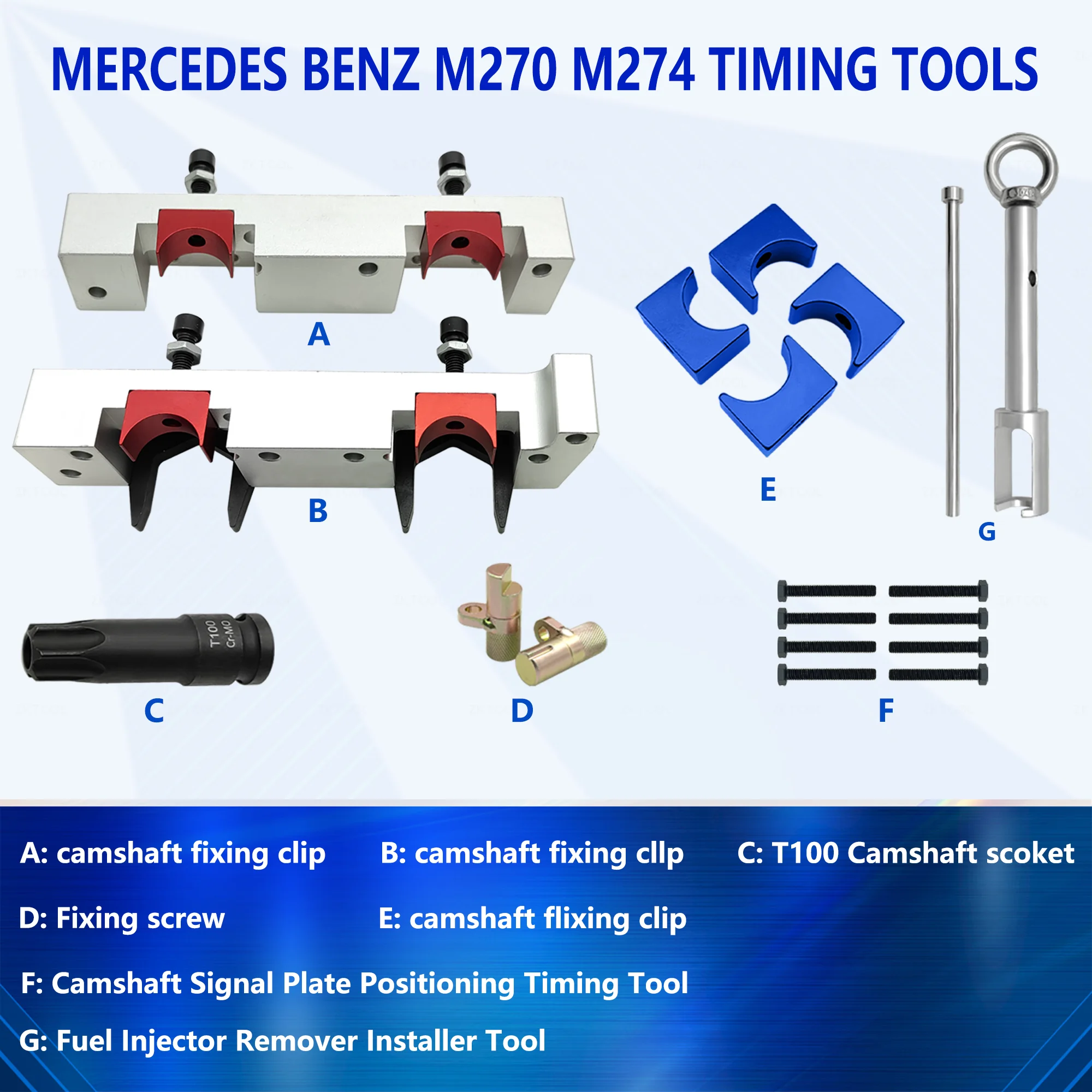 Camshaft Alignment Locking Timing Tool Kit For Mercedes Benz M133 M270 M274 M264 Replace 270589016100