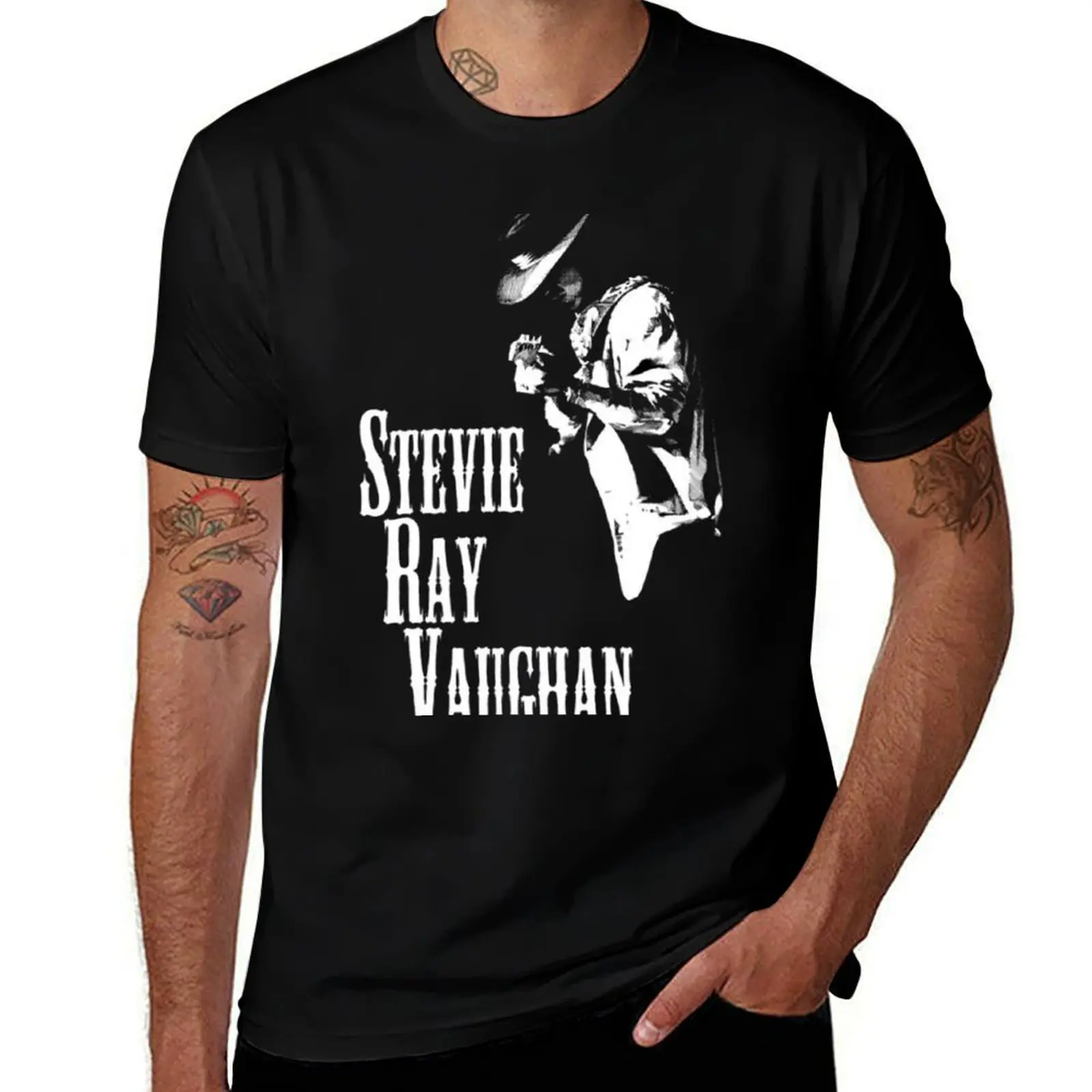 

Stevie Ray-Vaughan art T-Shirt Big and Tall Solid Color T-Shirt
