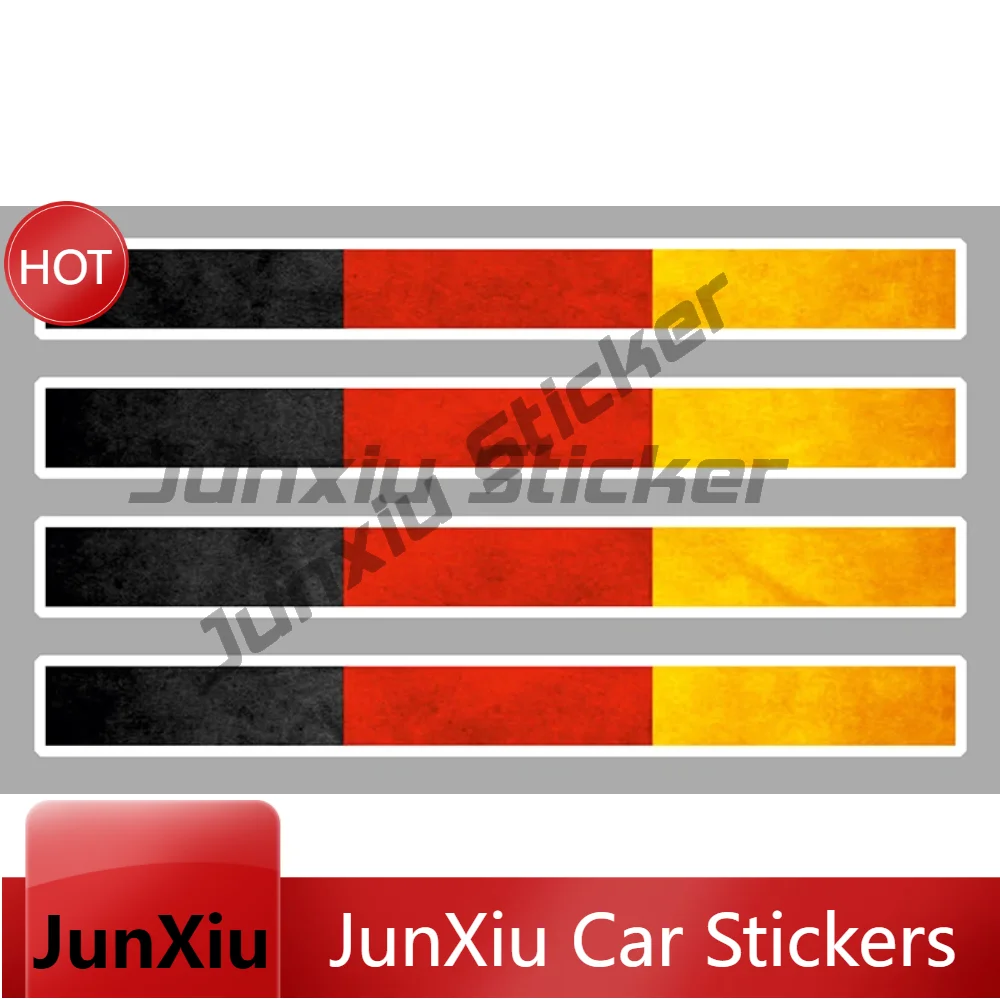 Vintage Sticker For Car Hood Car Door Fender Bandes Drapeau Allemagne Car Reflective Silver Vinyl Waterproof Decal