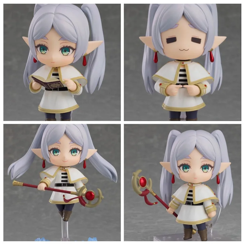 Frieren: Beyond Journey's End Frieren und Fern Chibi Anime-Figur mit austauschbarem Gesicht, PVC-Actionfigur, Sammlerstück, Spielzeug, Geschenk