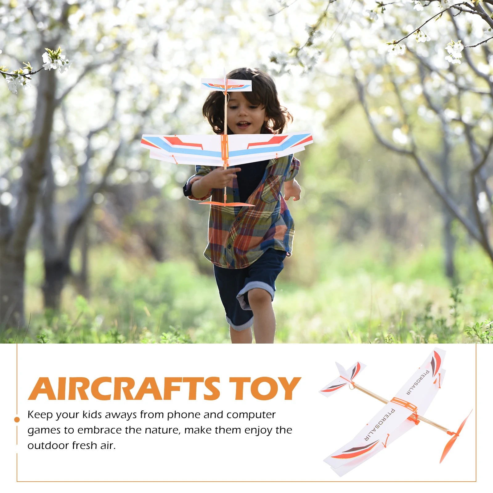 

3pcs Rubber Airplane Kids Educational Playthings Assemble Aircraft Models Remote Control Rubber Band Airplane Toys Toys