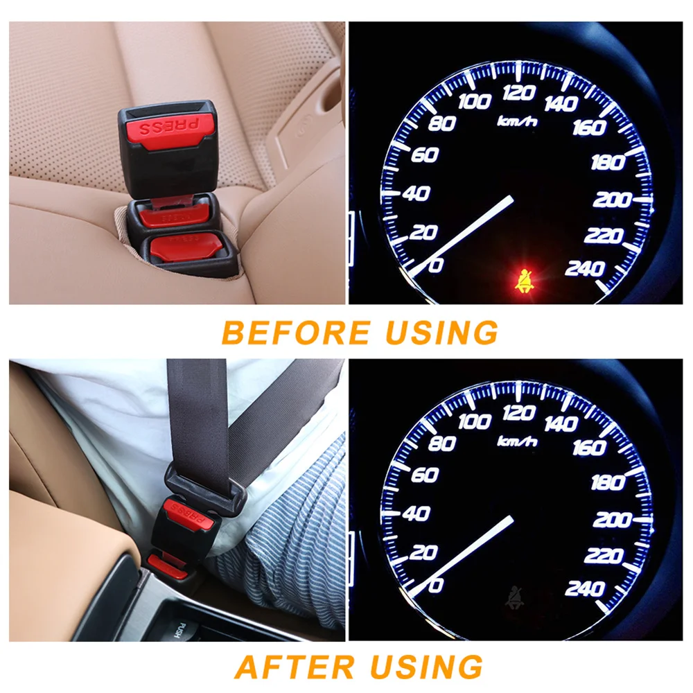 Car Seat Belt Clip Extender Safety Seatbelt Lock Buckle Plug Thick Insert Socket Extender Safety Buckle