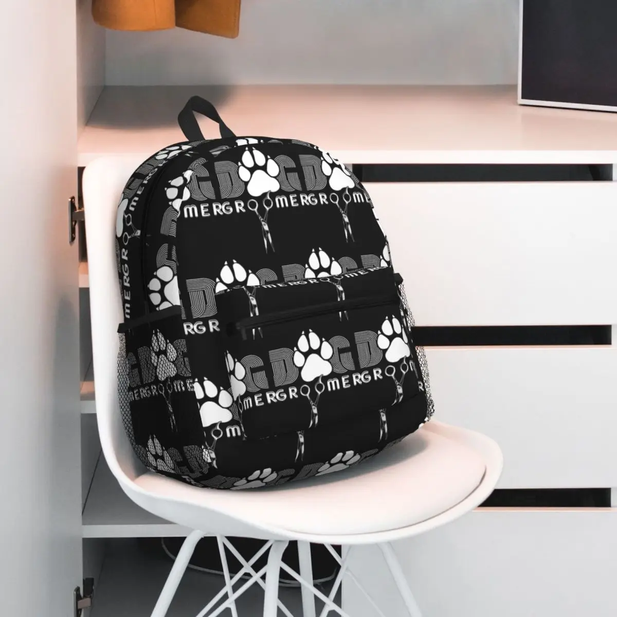

Vintage Style Dog Groomer Backpack Student BookBag Children School Bag Laptop Shoulder Bags for Boys Girls