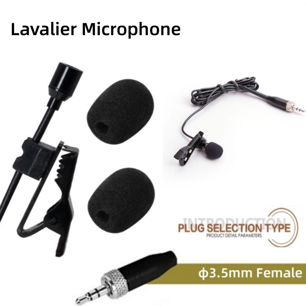 Omnidirectional Lavalier Microphone Lapel Clip Mic 3.5mm Female Connector For Sennheiser Wireless System Stringed Instruments