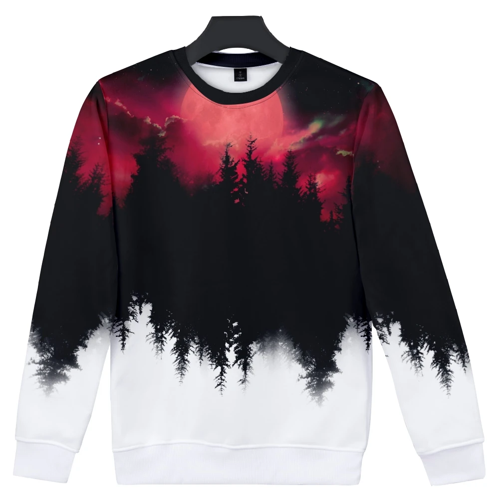 

Лесная Луна 3D печать для мужчин/женщин осенняя мода японские аниме толстовки толстовка с длинными рукавами пуловер спортивный костюм топы