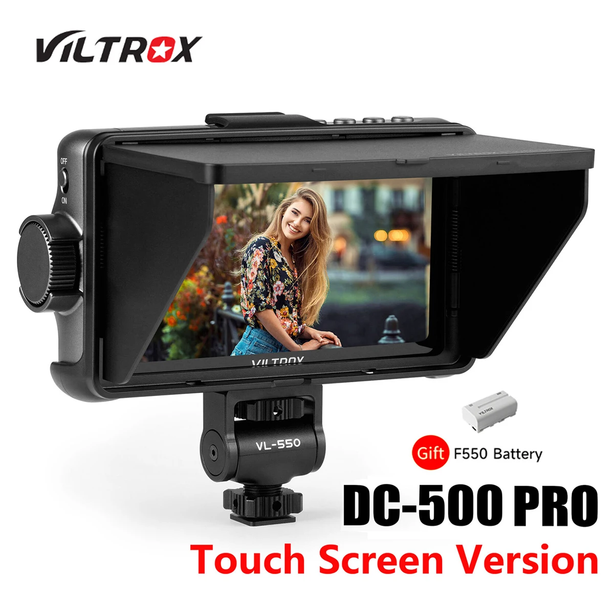 

VILTROX DC-550 Pro 5.5'' Inch Touch Screen 1200nits Portable HD Profissional Director Monitor 4K HDMI for Vlogging Filmmaking