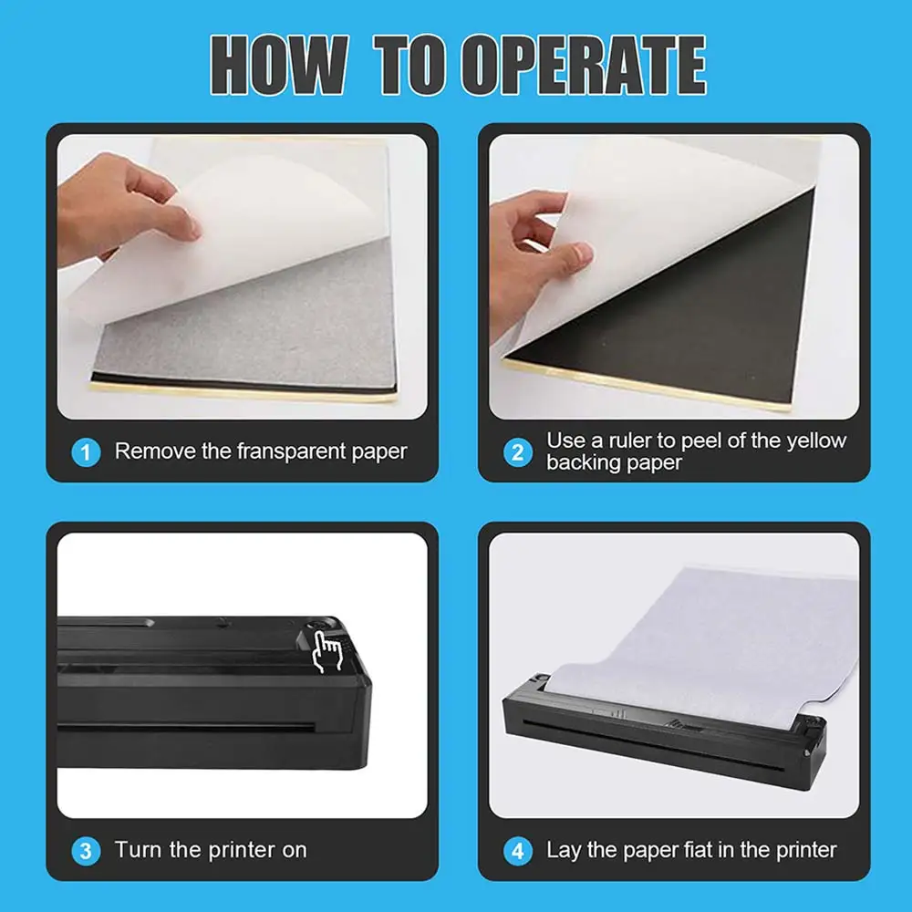 طابعة استنسل نقل الوشم اللاسلكية، ناسخة حرارية بلوتوث، آلة ناسخة الوشم المحمولة، توريد ورق نقل الوشم #5