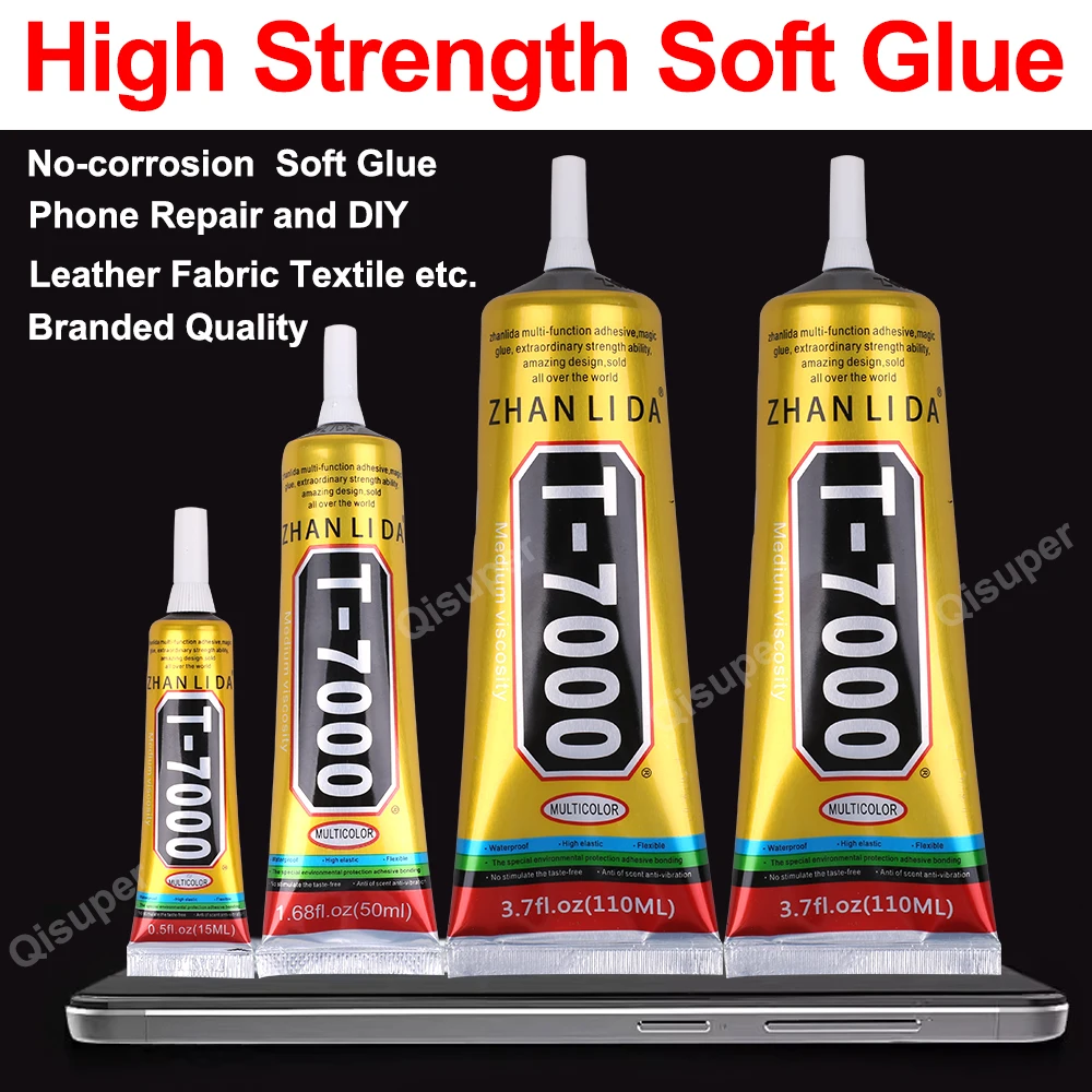 Liquid Glue Cell Phone DIY Touch Screen Display Repair Epoxy Contact Adhesive E7000 15ml 50ml 110ml w/ Precision Applicator Tips