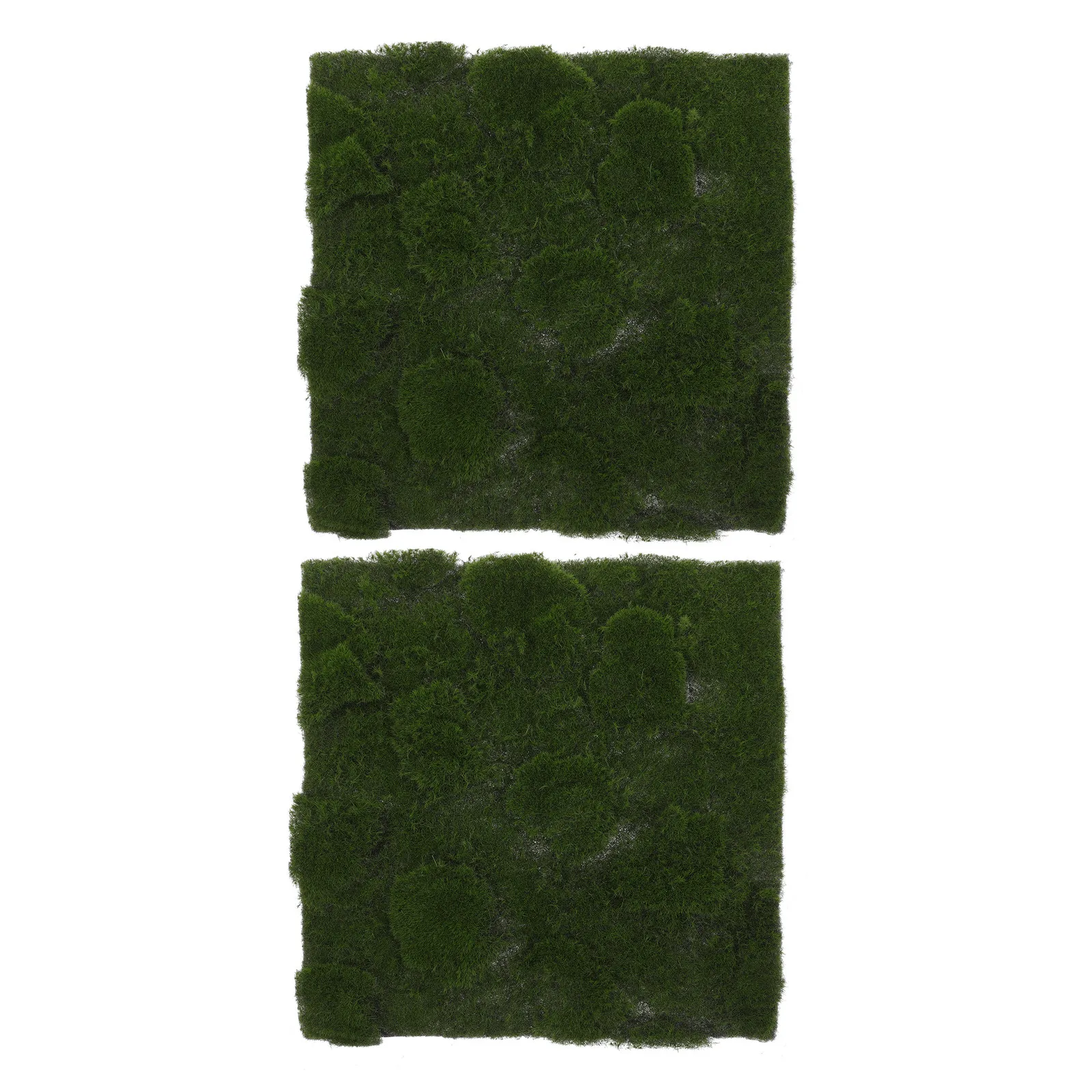 2Pcs Artificial Moss Mat Realistic Faux Green Simulated Turf 30x30cm for Indoor Outdoor Fairy Garden Decor Fake Moss Turf