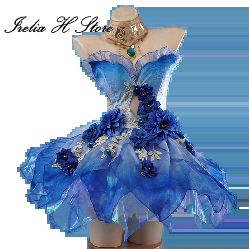 재고 Irelia H Nilou 원신 임팩트 Nilou 코스프레 코스튬, 여성 발레 드레스, 선풍기 아트