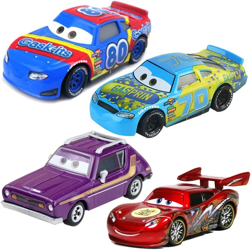 디즈니 Pixar Cars 2 3 장난감 드래곤 번개 McQueen Chick Hicks Gask-its 금속 모델 자동차 1:55 다이 캐스트 차량 어린이 날 선물