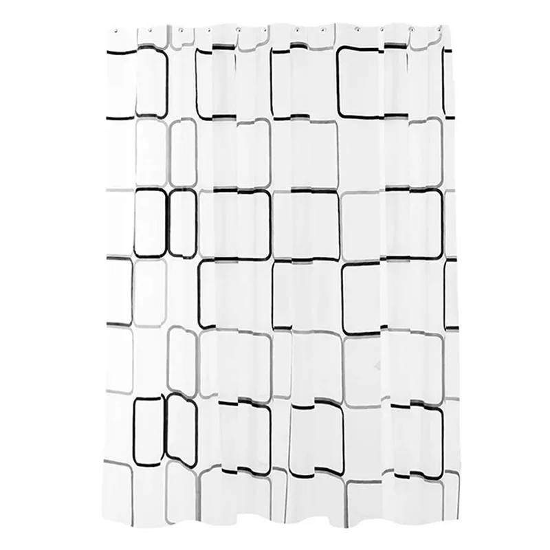 Водонепроницаемая душевая занавеска 72 х72 дюйма с эффектом ПЭВА, экологически чистые нержавеющие люверсы