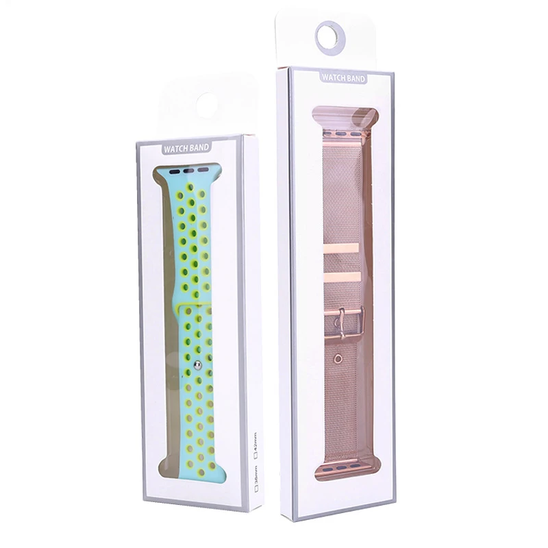 20Pcs Simple Portable Strap Pack Box For Apple Watch Band Package Box Series Suitable for Leather Silicone Nylon Milanese Boxes