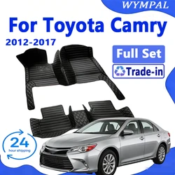 Car Floor Mats For Toyota Camry 2012-2017 2013 2014 2015 2016 Custom Auto Foot Pads Automobile Carpet Cover interior accessories