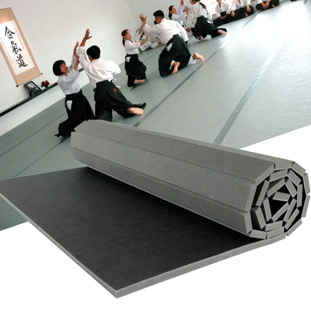 Factory High Quality Tatami Smooth Carpet Black Yellow Green Gym Red White Judo Taekwondo Blue Wrestling Style Surface Roll Mat