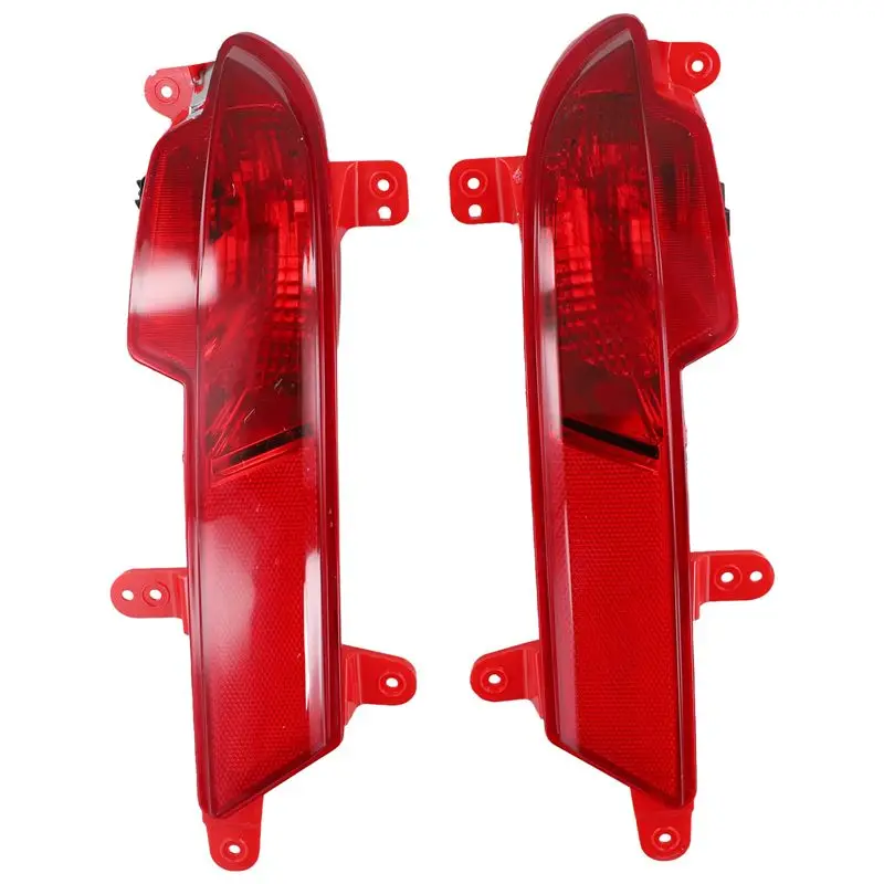 1Pair Rear Bumper Brake Light Fog Light Reflector Warning Lamp For Santa Fe 2013-2016 92405-B8300 92406B8300-A02G