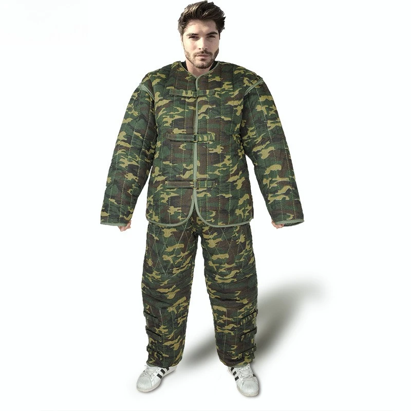 Canvas Camouflage Protective Clothing Dog Trainer Dog Bite Training Clothing