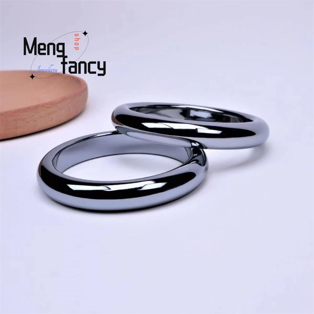 Terahertz Wave Polycrystalline Silica Ore Terasilite with Magnetic Stone Bangle Exquisite Natural Fashion Jewelry Holiday Gifts