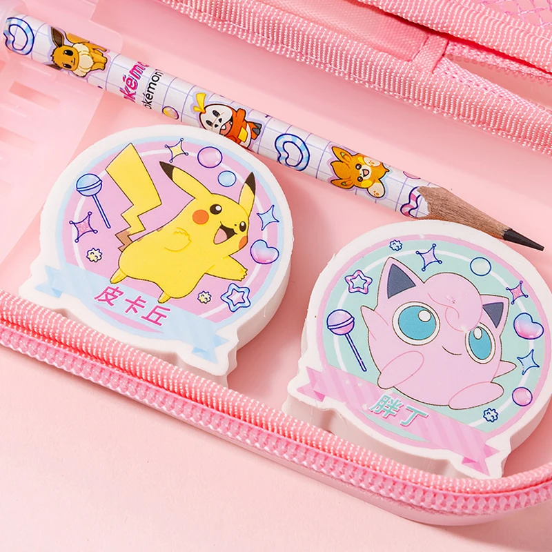 

Iigen 30 шт./5 шт., аниме Baokemeng, дизайн значка, ластики, милый ластик с изображением мультфильма PokéMon, креативные детские подарки на день рождения