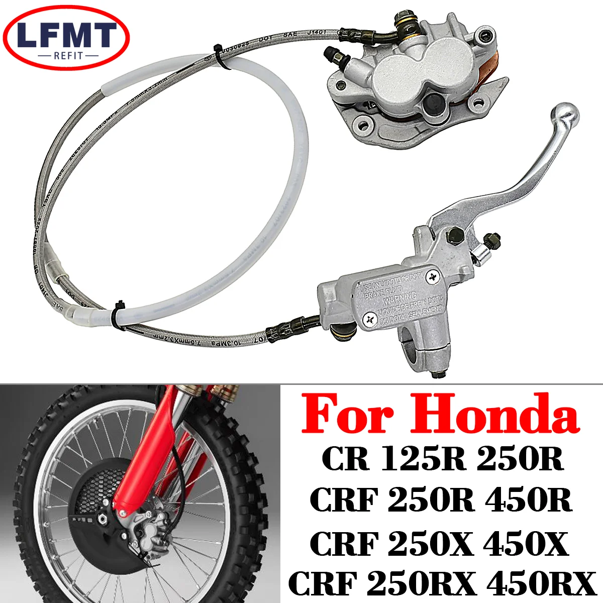 

2023NEW Motorcycle Front Hydraulic Brake Caliper Master Cylinder Pump For HONDA CR CRF CRFX 125 250 450 450X 450RX Pit Dirt Bike