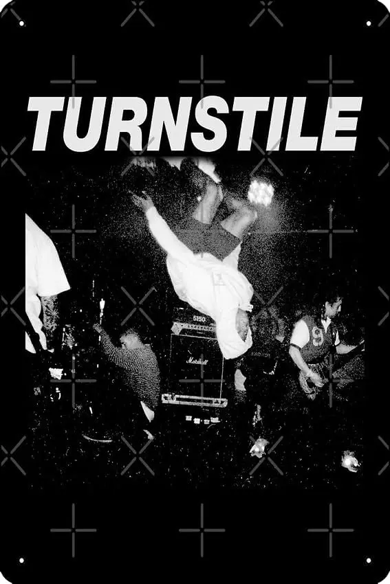 Turnstile Jump Poster Metal Tin Sign 12 X 8 Inch Funny Man Cave Home Office Bar Decor sign