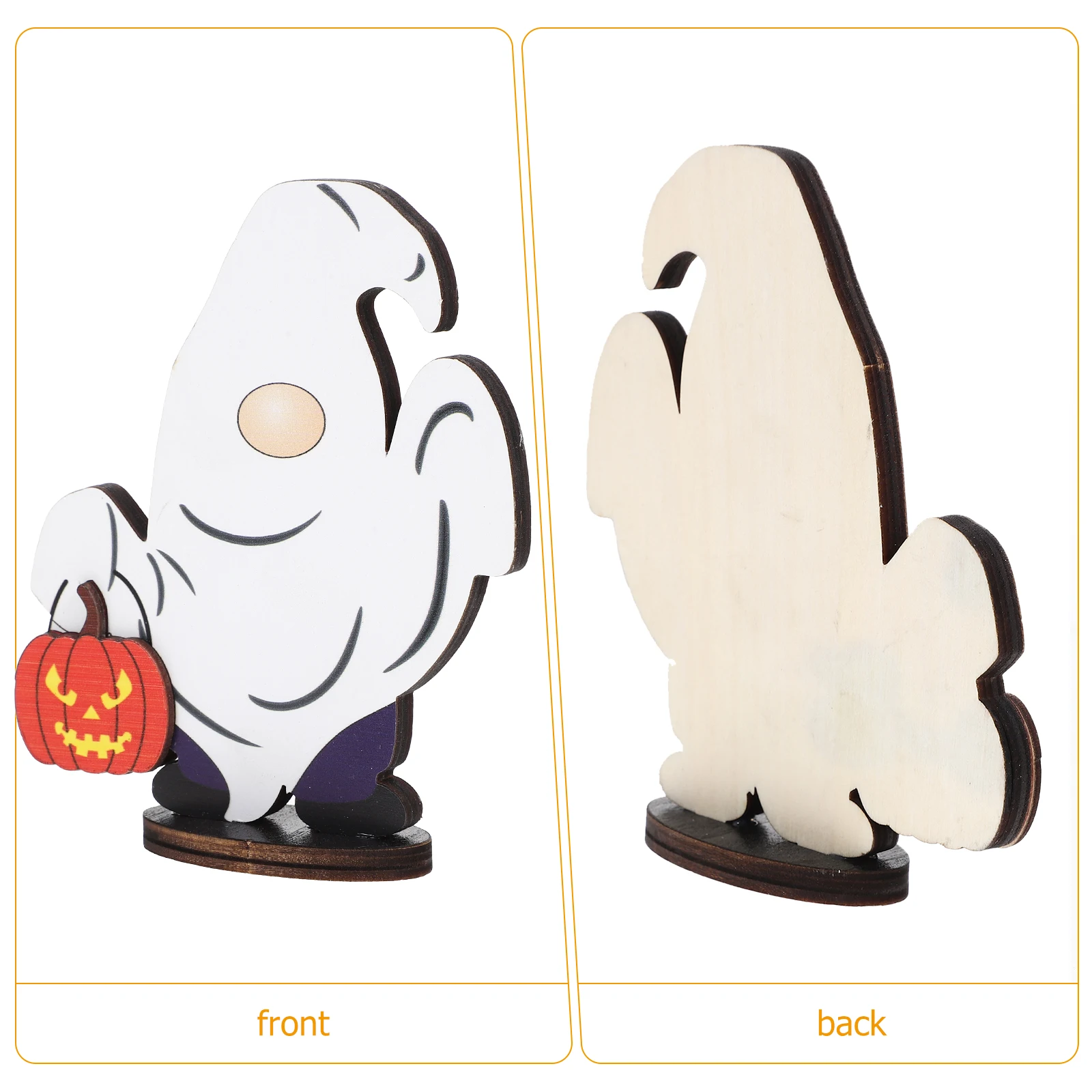 

Wooden Ghost Halloween Decor Desktop nament Centerpiece Sign for Party Supplies Festival Decoration Table Landscaping