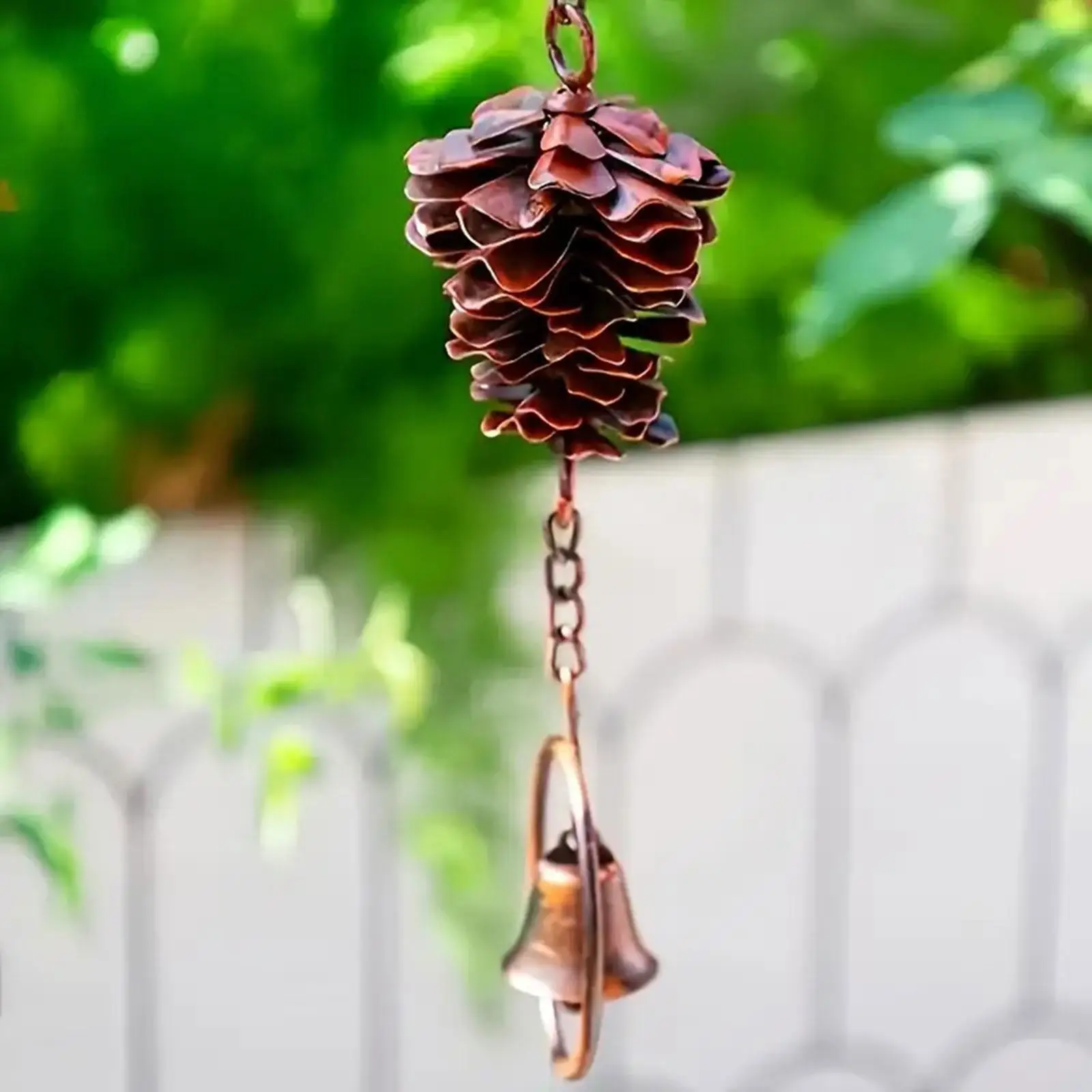 Pinecone Rain Chain Durability Drain Gutter Chain for Yard House Outdoor