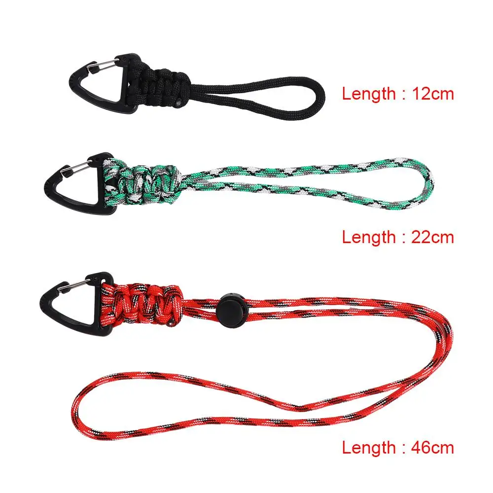 Rope Parachute Cord Carabiner Umbrella Rope Drop Rope Nylon Lanyard Backpack Key Ring Woven Paracord Keychain Hand-Woven Starp