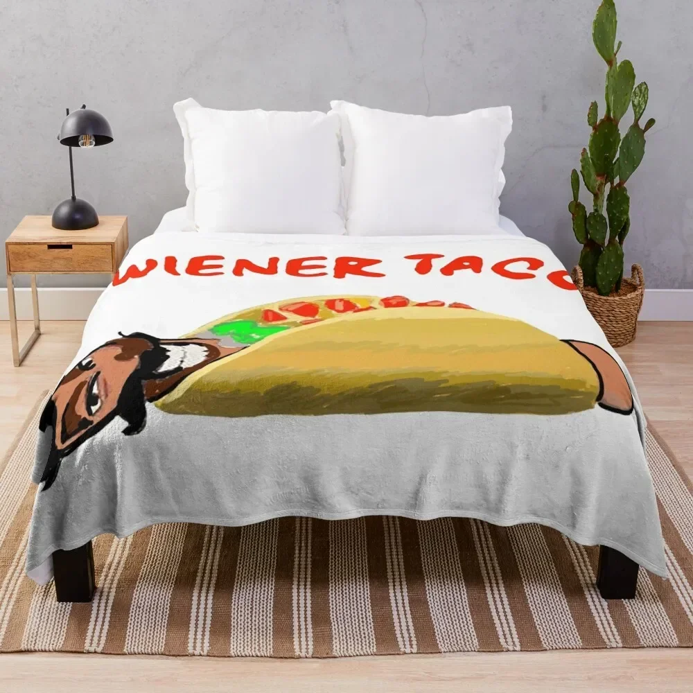 

wiener taco Throw Blanket Giant Sofa Furrys Bed Fashionable Beautifuls Blankets