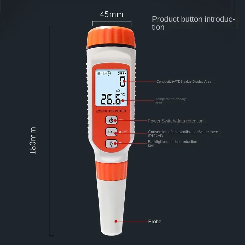 Latest Professional Digital Water Quality Meter Conductivity Analyzer Total Dissolved Solid TDS/COND TEMP Temperature Tester AR8