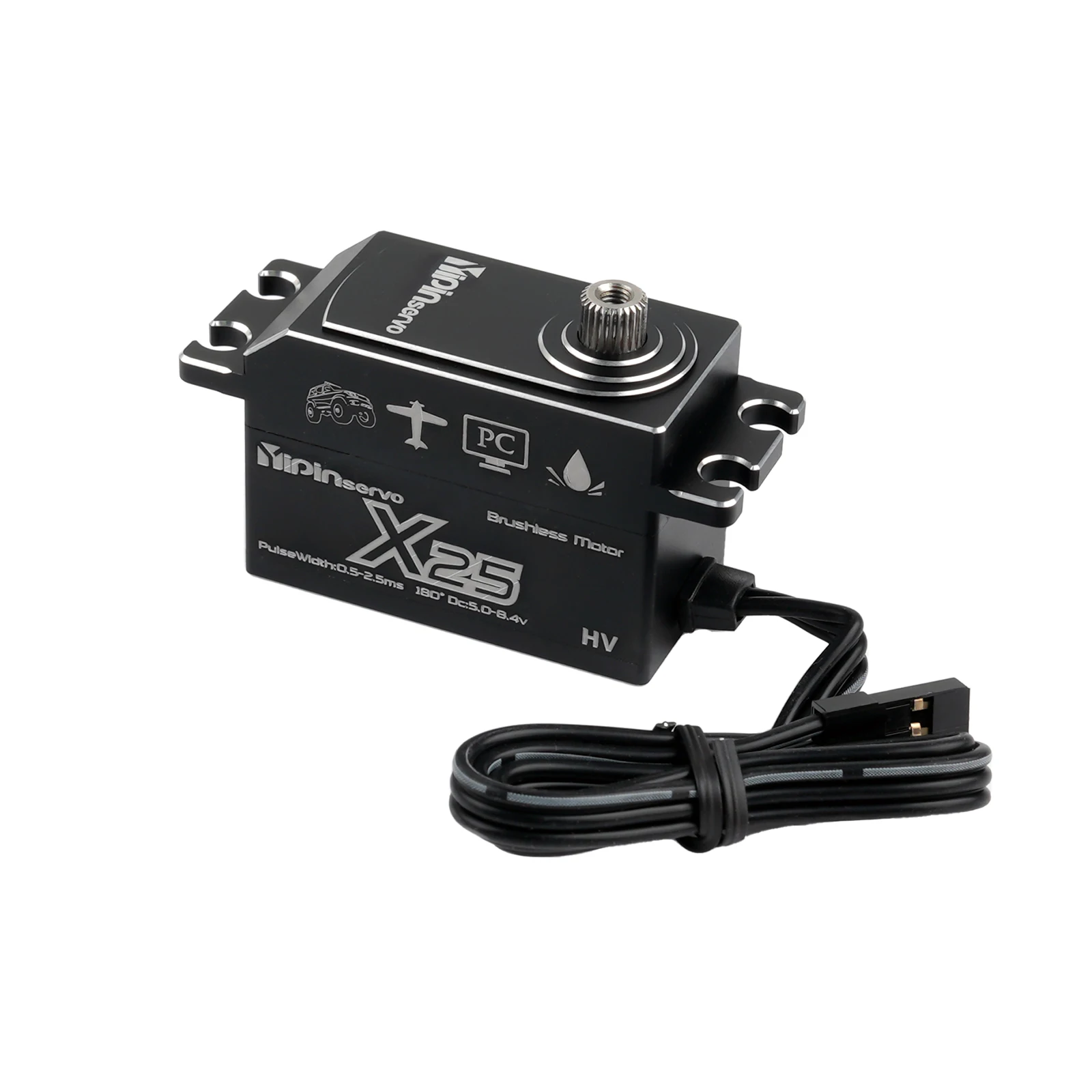 X25ショートボディメタルデジタルサーボ180 270 360度ブラシレスモーター ロボットカー モデル玩具 パワーファンクションパーツ用