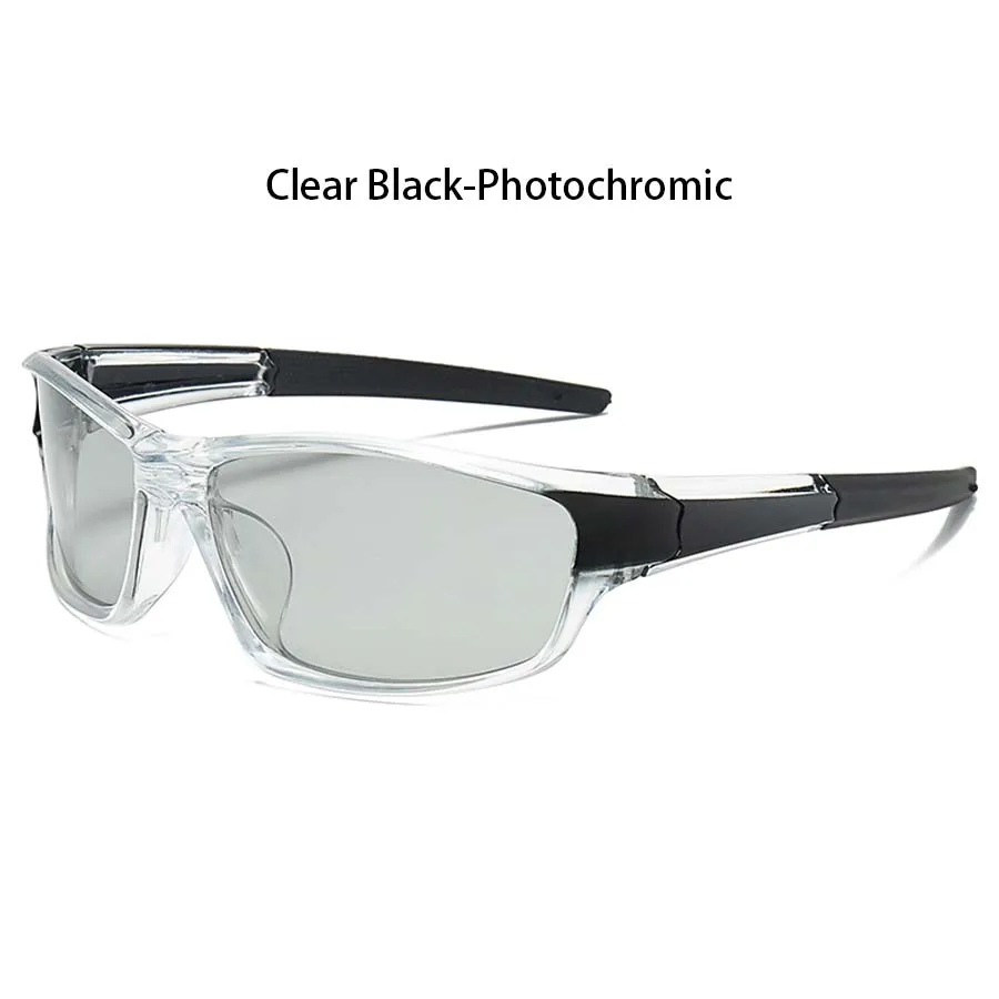 Modische Photochrome Polarisierte Sonnenbrille für Männer und Frauen Vintage Quadratische Sonnenbrille Markendesigner Fahr- und Angelbrillen – Detail 5