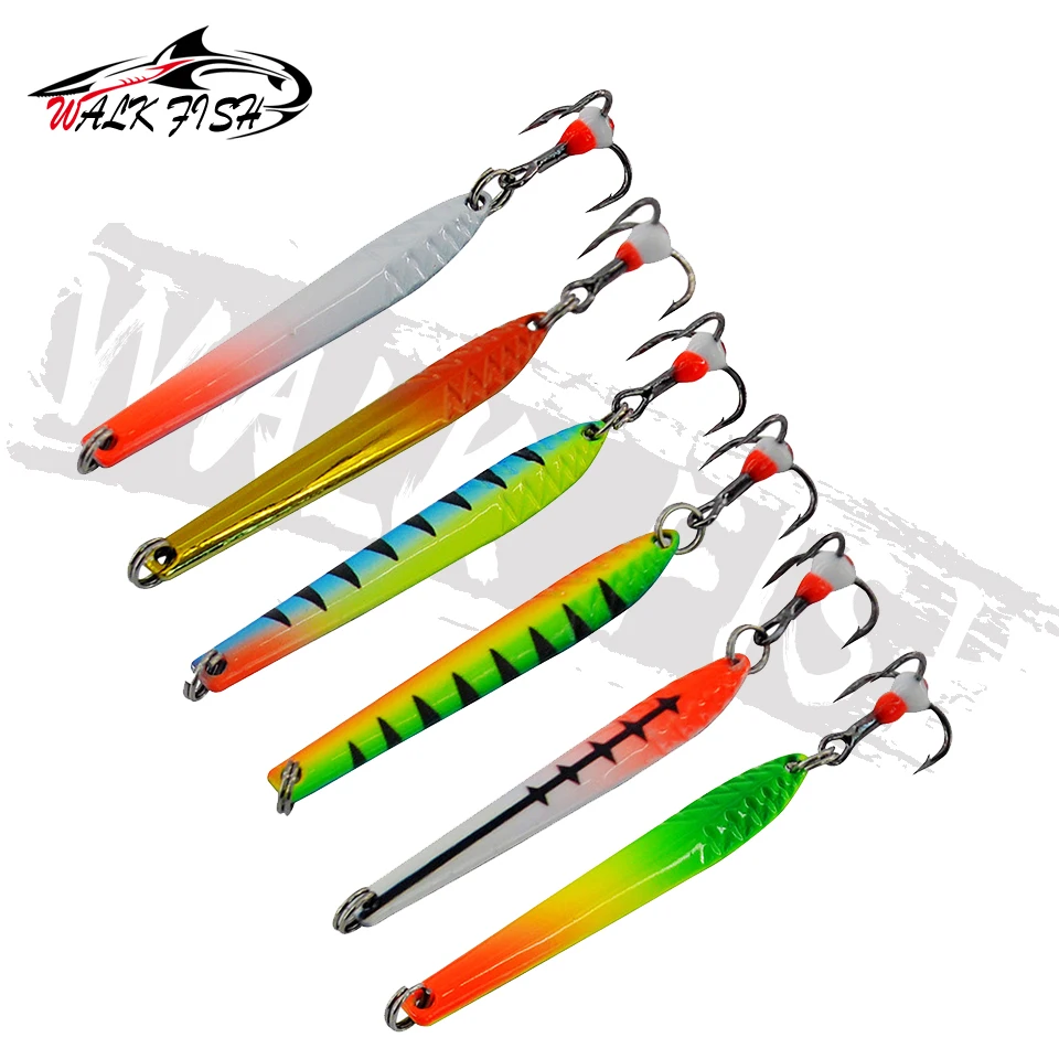 WALK FISH Jig de pesca en hielo – Cuchara de invierno metálica