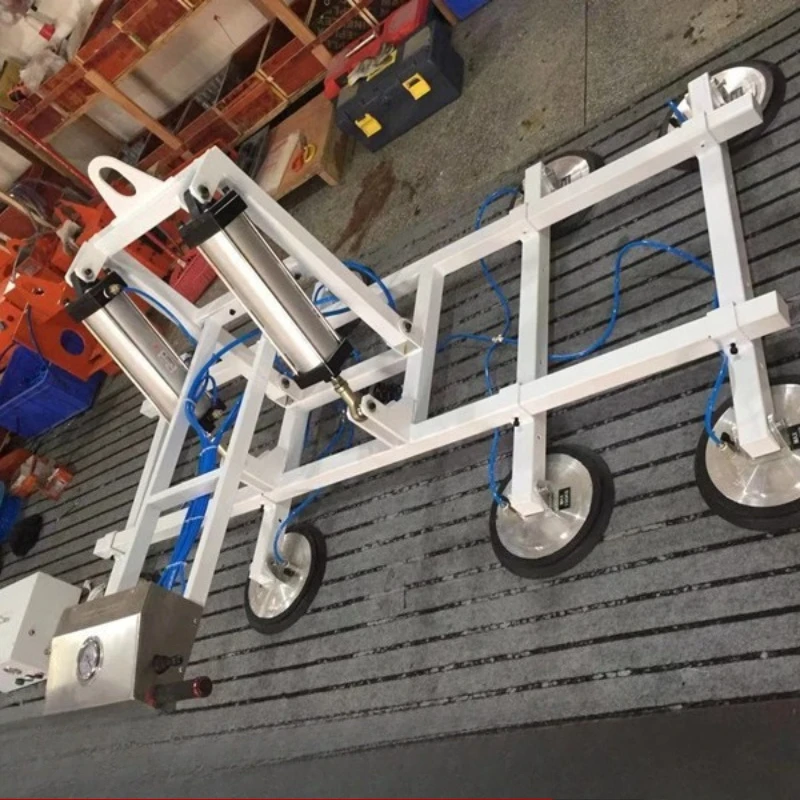 Pneumatic double-cylinder heavy-duty steel plate suction crane electrically flippable
