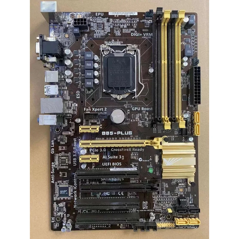 Used B85-PLUS LGA1150 B85-DDR3 HDMI DVI VGA ATX Motherboard