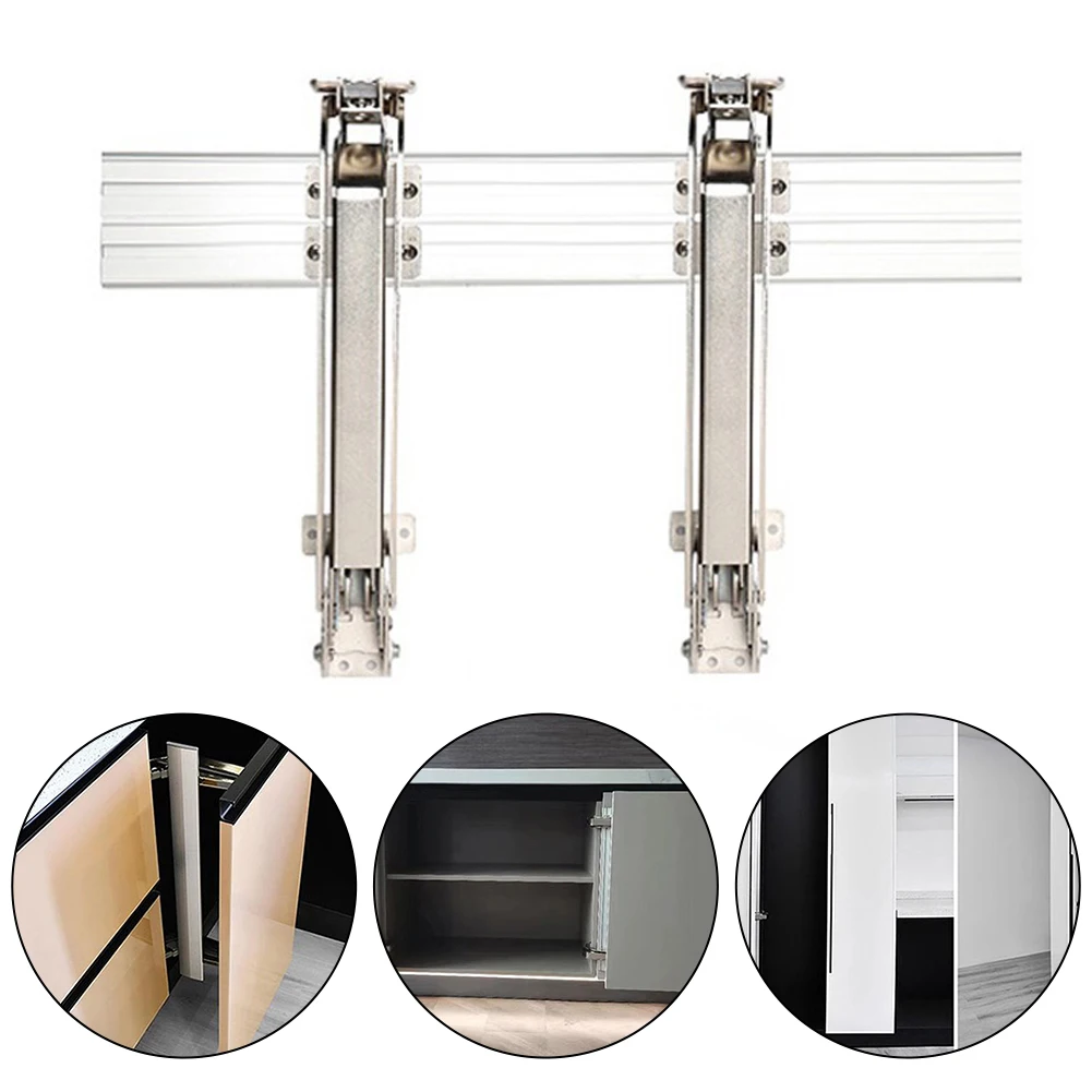 Door Hinge Damping System Connecting Rod 58cm Sliding Door Hinge Innovative Design Load Capacity 9kg Screw Fixing Method