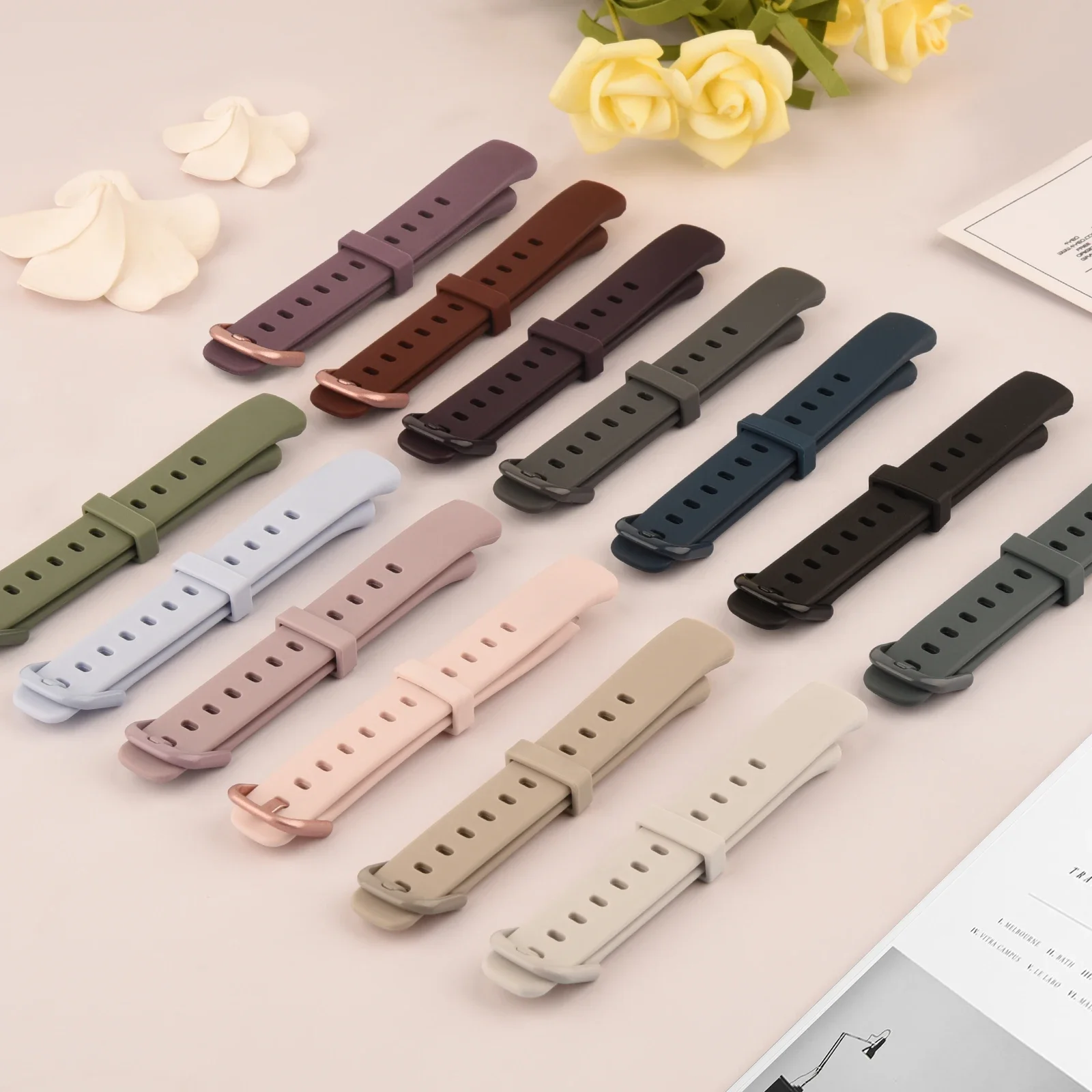 Fitbit Luxe 스트랩 용 실리콘 시계 밴드 Fitbit Luxe 스트랩 시계 밴드 교체 용 소프트 스포츠 스마트 시계 팔찌 팔찌