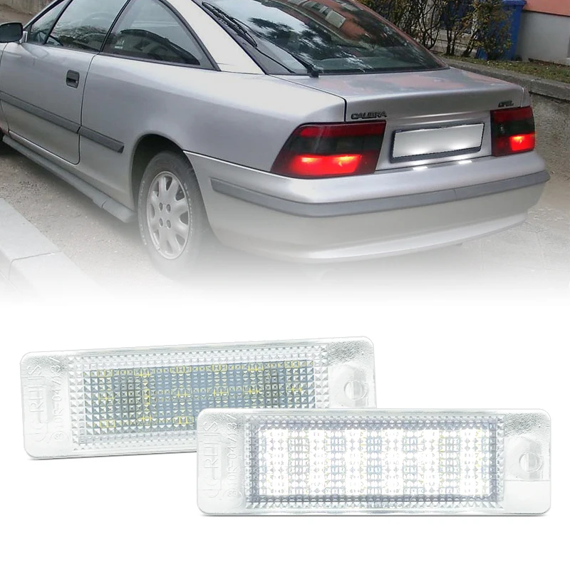 2Pcs For Opel Astra F 1992-1998 Calibra 1989-1997 White LED Number License Plate Light