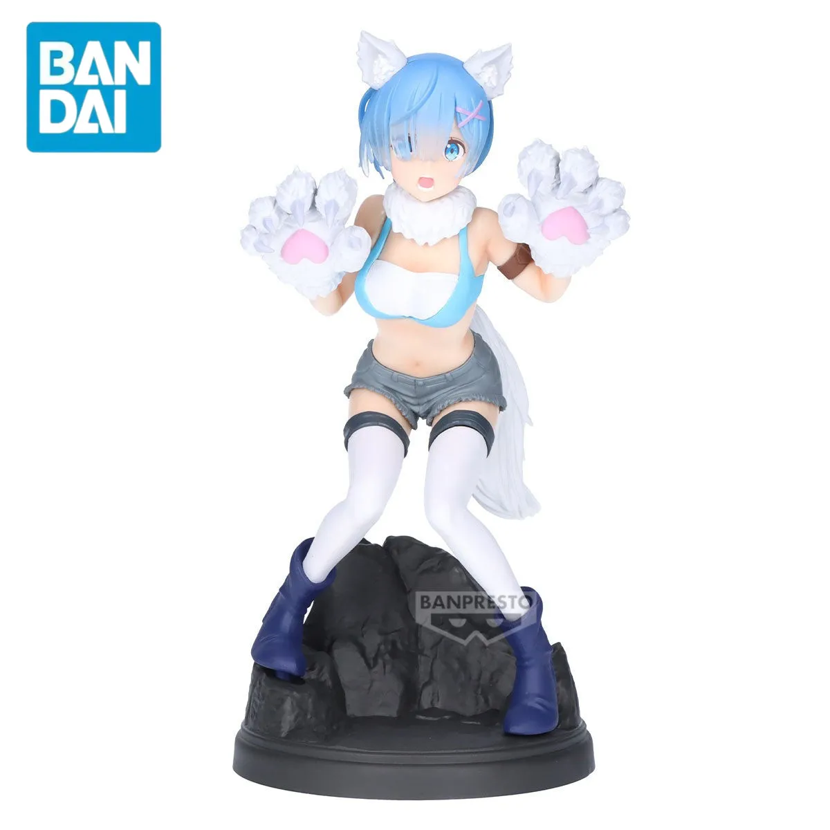 Original BANPRESTO Espresto Monster Motions Rem Anime Figure Toys Re ZERO Starting Life in Another World Action Figurine Doll