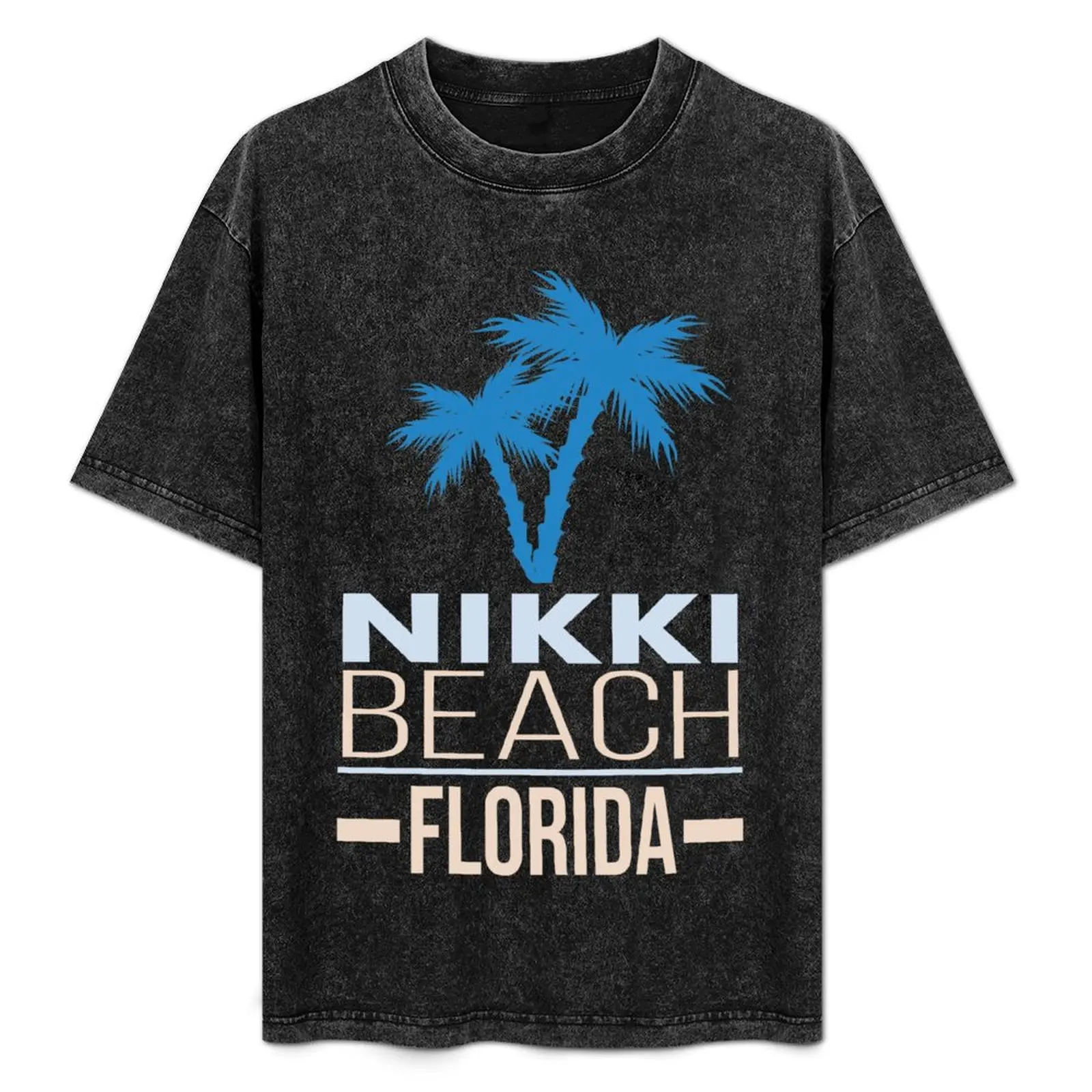 Nikki Beach Florida with Palm Trees T-Shirt shirts graphic tees graphics Short sleeve tee men