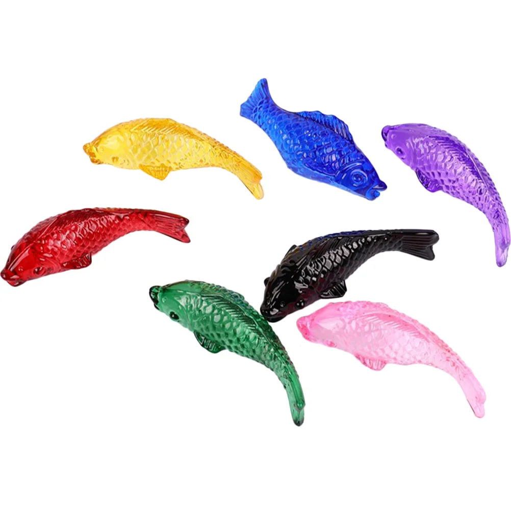 

7Pcs Realistic Glass Fish Statue Aquarium Decor Fish Tank Ornament Decorative Accessory Aquarium Decor