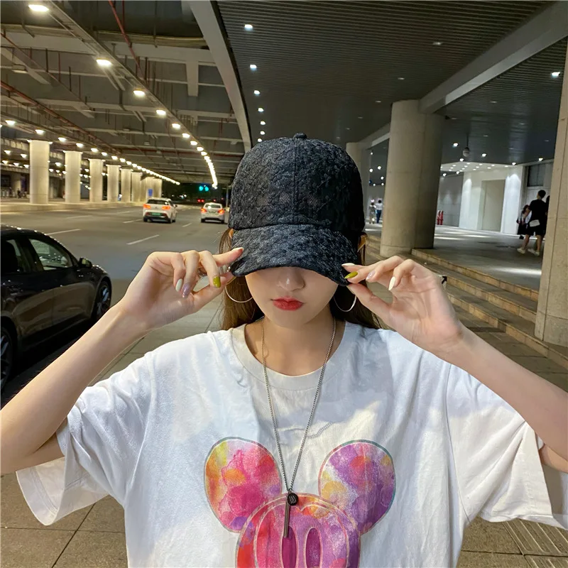 Summer Women Lace Hat Baseball Cap Breathable Mesh Snapback Hat Hip Hop Fashion Female Caps Adjustable