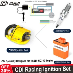 NIBBI CDI Box cewka zapłonowa CDI Racing dla ZhongShen NC250 NC300 silnik D9RIV irydowy zestaw świec zapłonowych części do motocykli terenowych