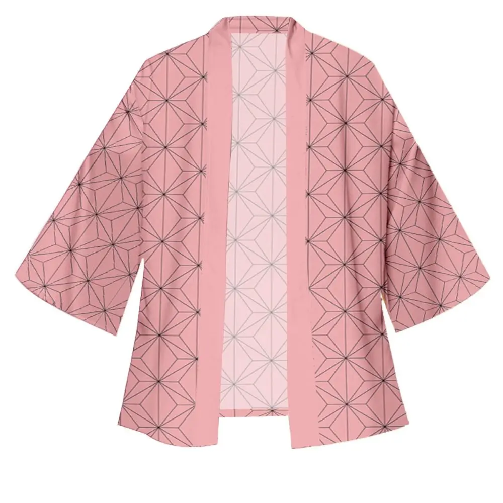 Kimonos de Anime Tanjirou Kamado para hombres y mujeres, bata japonesa Haori Kamade Nezuko, trajes Kochou Shinobu, Kimono, capa de verano