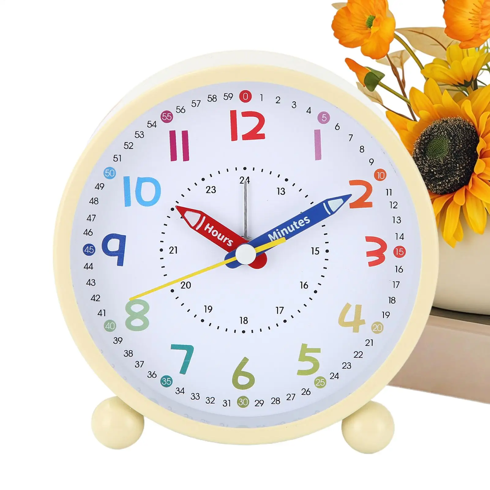 Learning Clock for Kids Educational Quiet Tools with Night Light Analog Clock for Kids for Bedrooms Home Class Nursery Preschool