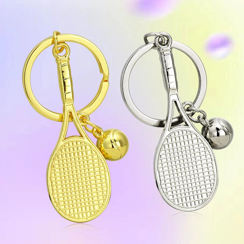 Creative Pendant Promotional Activities To Promote Small Gift Wholesale Sporting Goods Mini Tennis Tennis Racket Keychain