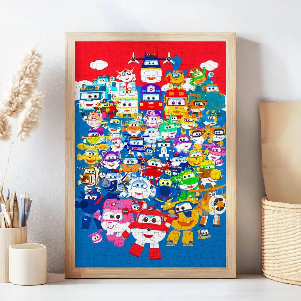 

AULDEY Super Flying Man, 1000 штук пазлов, головоломка для раннего образования, большой орнамент ручной работы своими руками, в рамке, настенная подвеска