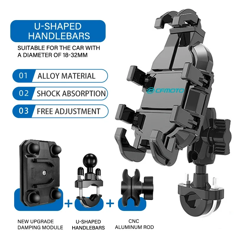 

Phone Mount Stand Motorcycle Holder 360° Rotatable ABS Adjustable For CFMOTO 400NK 650NK 400GT 650TR-G 650MT CF500 CF600