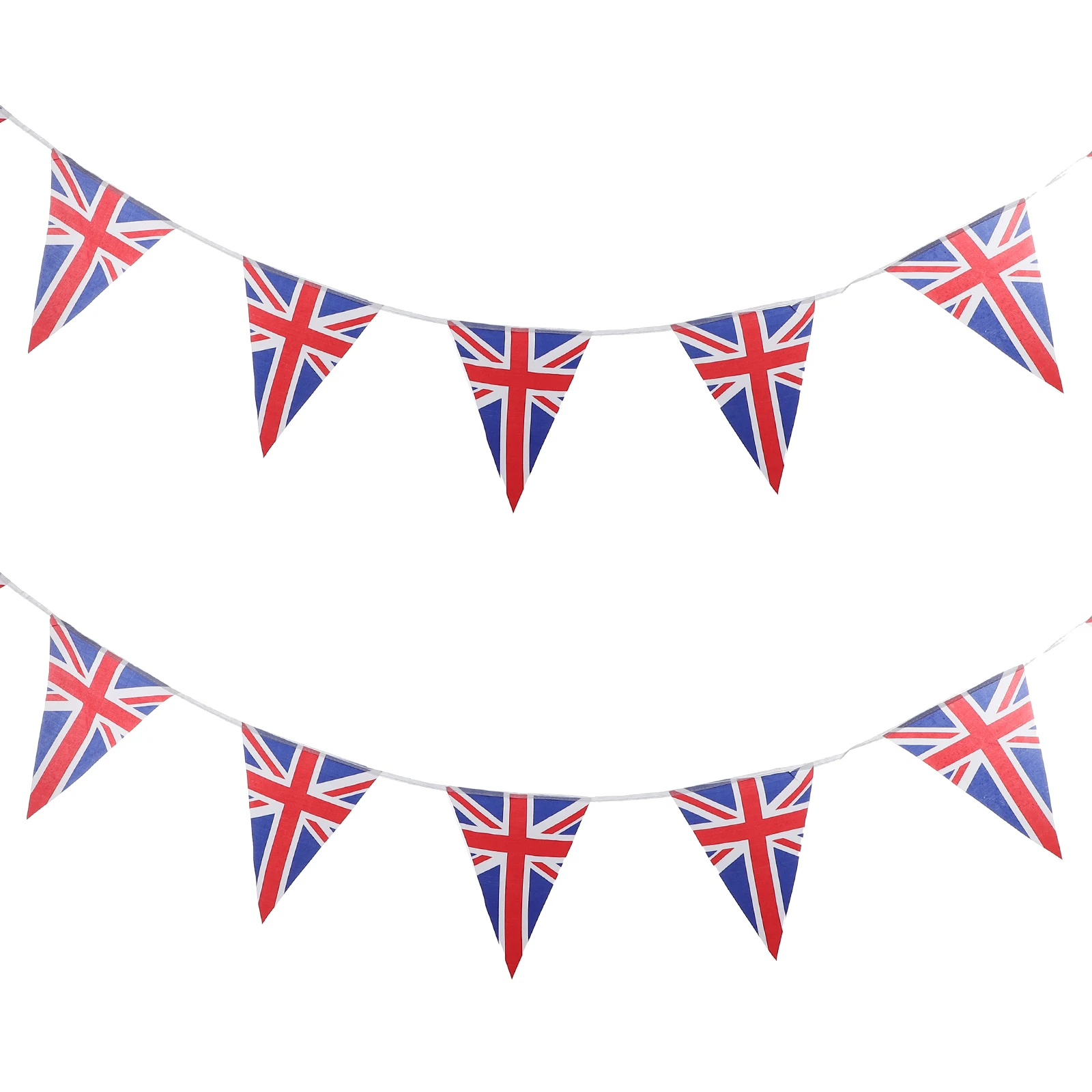 

British Flag String Banner Set Polyester UK Hanging Festival Decorations Party Supplies Union Jack Photo Props