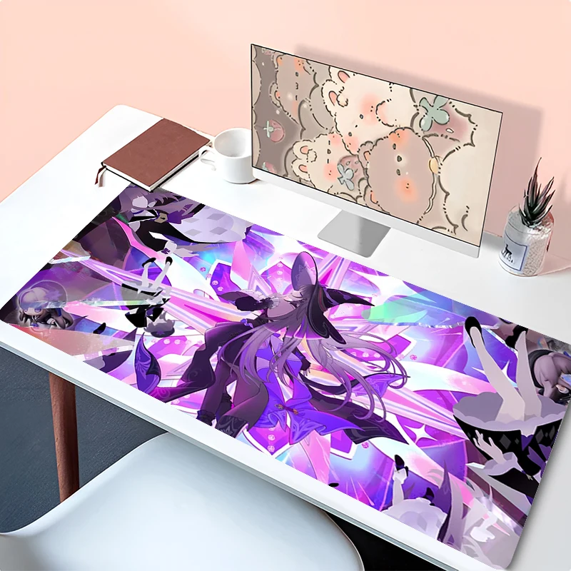 Mouse Pad Laptop Honkai Star Rail Keyboard Pad PC Anime Girl Herta HD Print Mousepad Kawaii Extended Desk Mat Gaming Mouse Mat